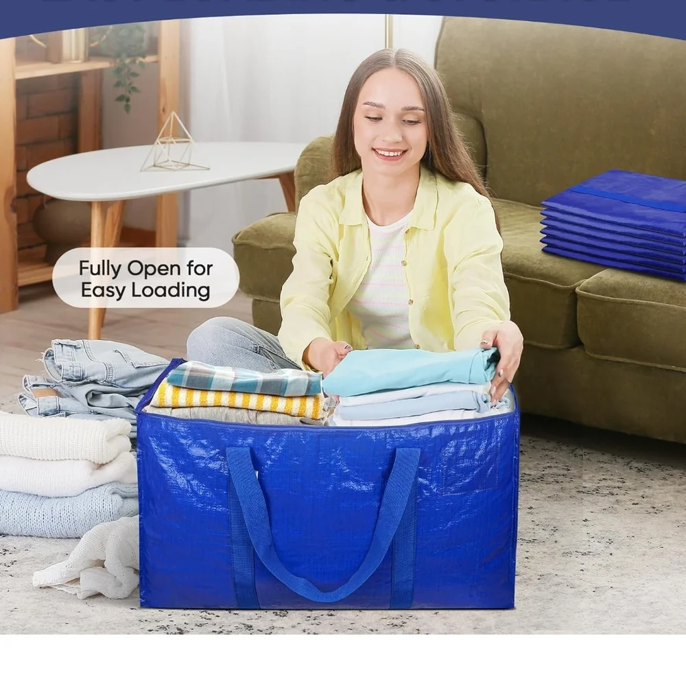 6 Pack 24 Gallons Blue Storage Bags